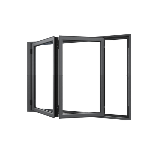 Bifold Window 2-STACKING LEFT (OPEN OUT) 1200 H x 1450 W