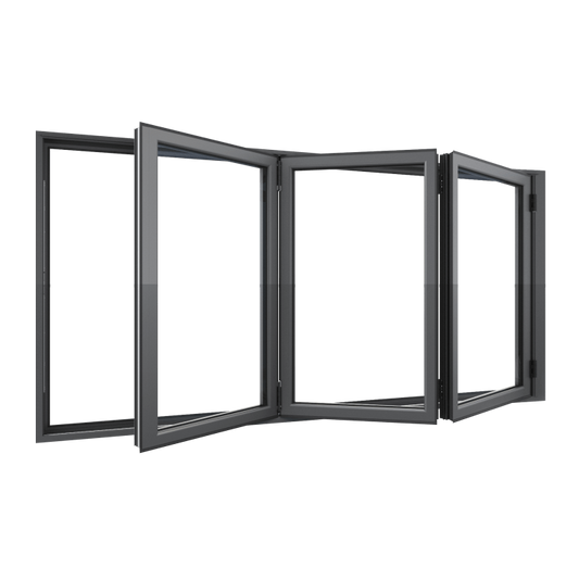 Bifold Window 3-STACKING RIGHT (OPEN OUT) 1200 H x 2150 W