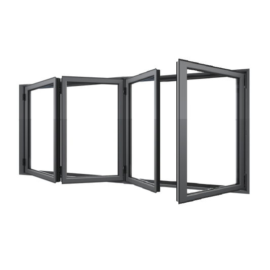 Bifold Window 3-STACKING LEFT / 1 RIGHT (OPEN OUT) 1500 H x 2150 W