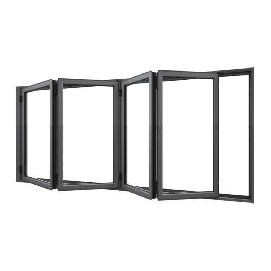 Bifold Window 4-STACKING LEFT (OPEN OUT) 1200 H x 2150 W