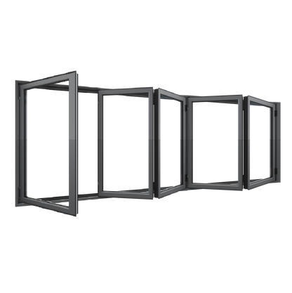 Bifold Window 1-STACKING LEFT / 4 RIGHT (OPEN OUT) 1500 H x 3600 W