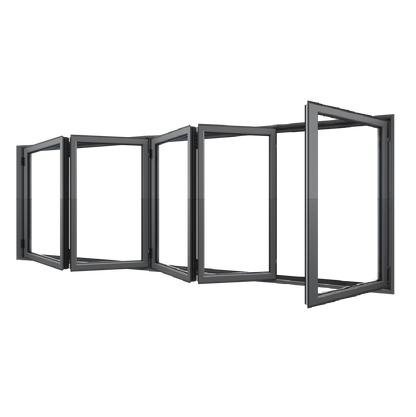 Bifold Window 4-STACKING LEFT / 1 RIGHT (OPEN OUT) 1500 H x 3600 W