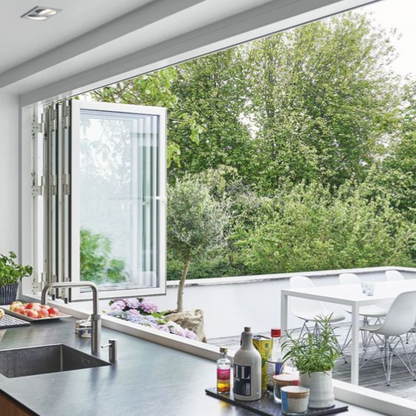 Bifold Window 1-STACKING LEFT / 4 RIGHT (OPEN OUT) 1200 H x 3600 W